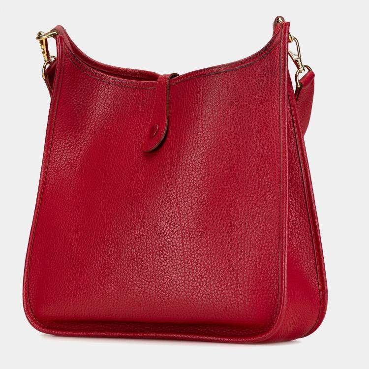 Pre Owned Hermes Rouge Ash Clemence Evelyne I 33