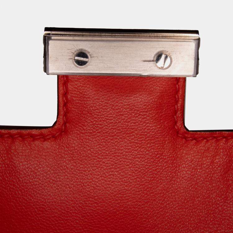 Pre Owned Hermes Red Mini Tadelakt Constance 18