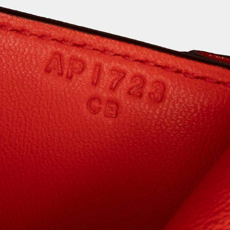 Pre Owned Hermes Red Mini Tadelakt Constance 18