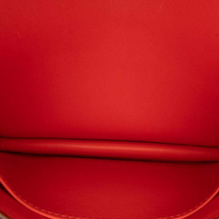 Pre Owned Hermes Red Mini Tadelakt Constance 18