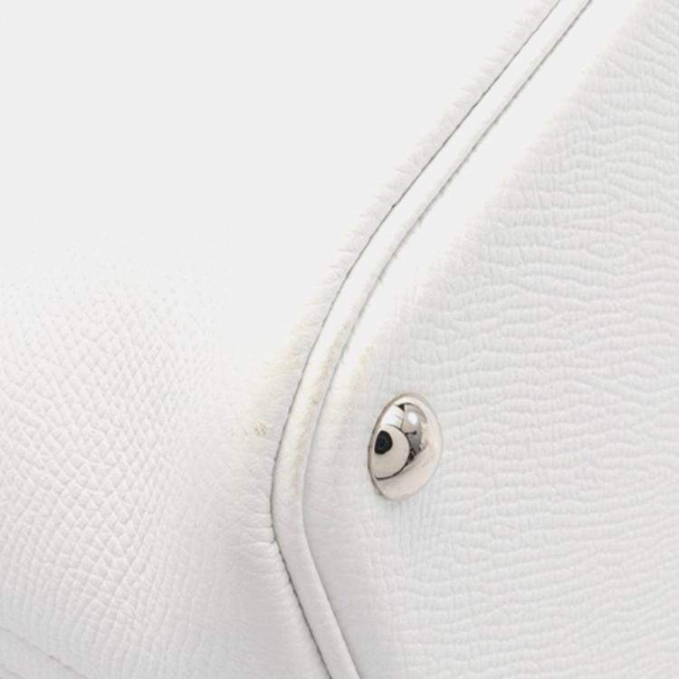 Pre Owned Hermes White Epsom Bolide 27