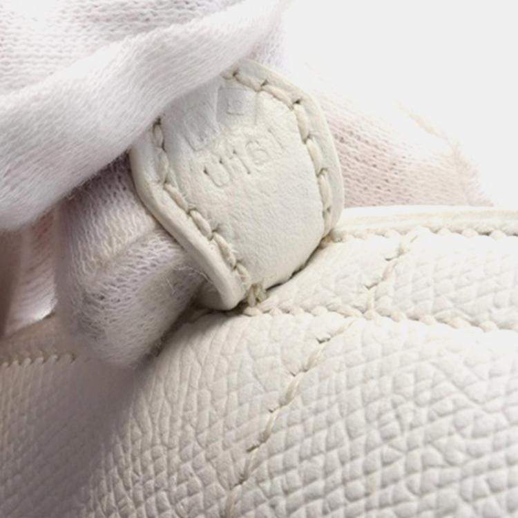 Pre Owned Hermes White Epsom Bolide 27