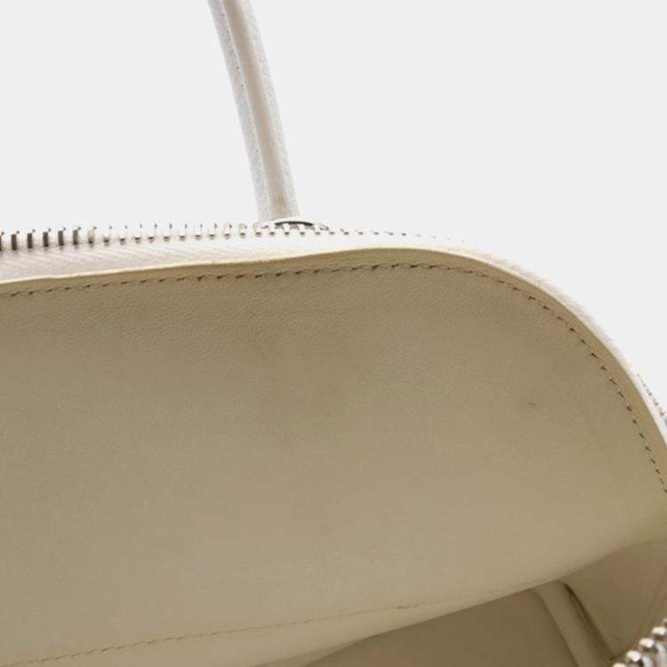 Pre Owned Hermes White Epsom Bolide 27