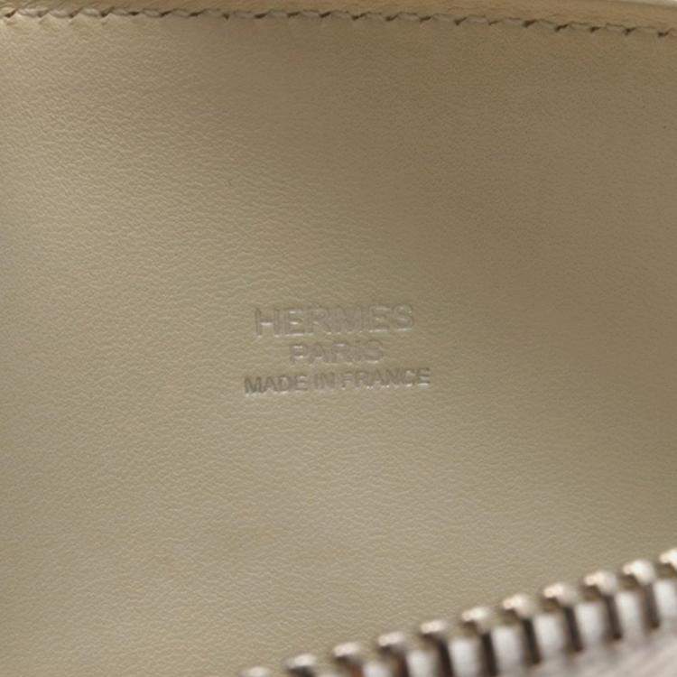Pre Owned Hermes White Epsom Bolide 27