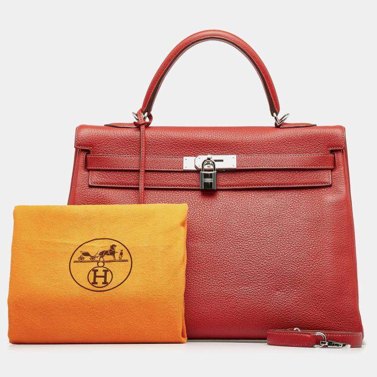 Pre Owned Hermes Red Togo Kelly 35