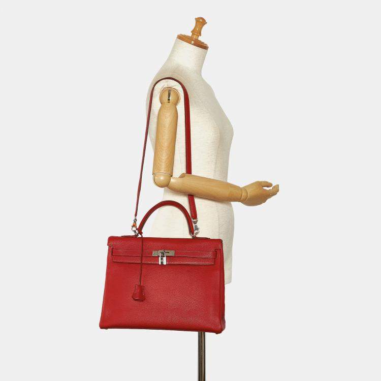 Pre Owned Hermes Red Togo Kelly 35