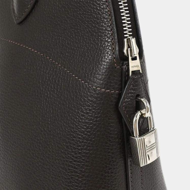 Pre Owned Hermes Chocolat Coromandel Bolide 31 2way Handbag