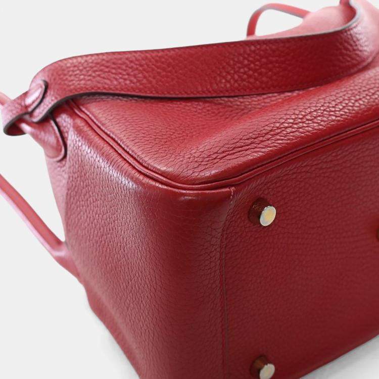 Pre Owned Hermes Rouge Casaque Clemence Lindy 26