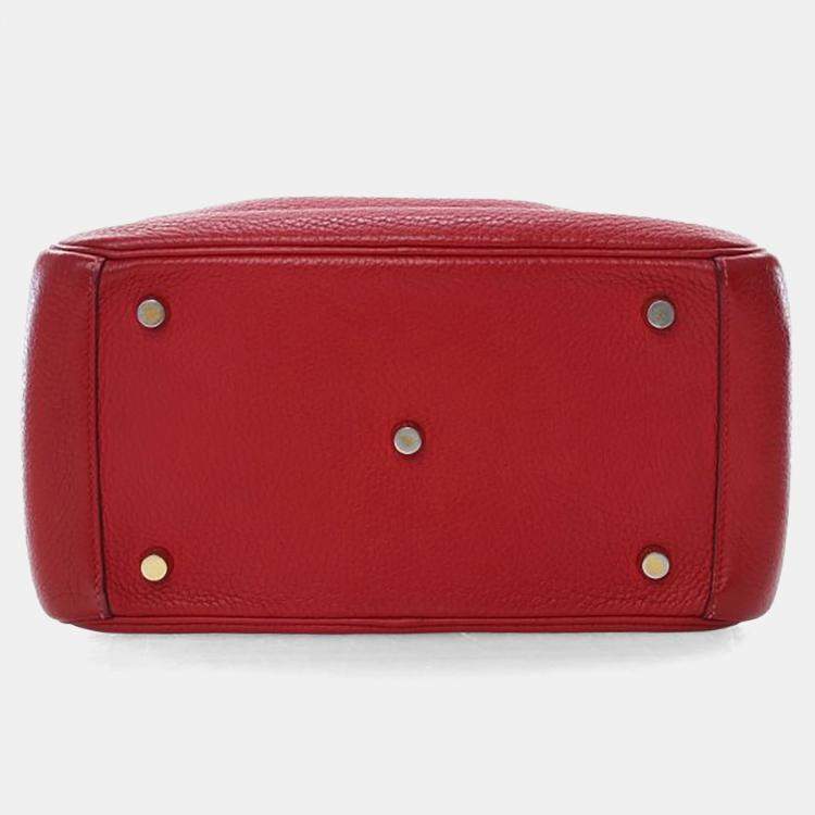 Pre Owned Hermes Rouge Casaque Clemence Lindy 26
