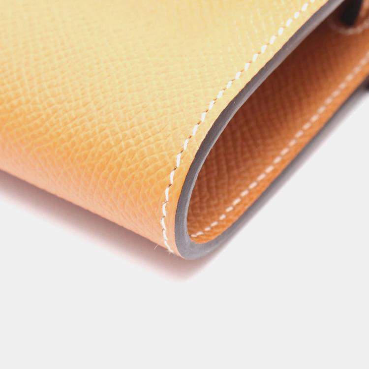 Pre Owned Hermes Kelly To Go Toffee Epsom Leather Wallet