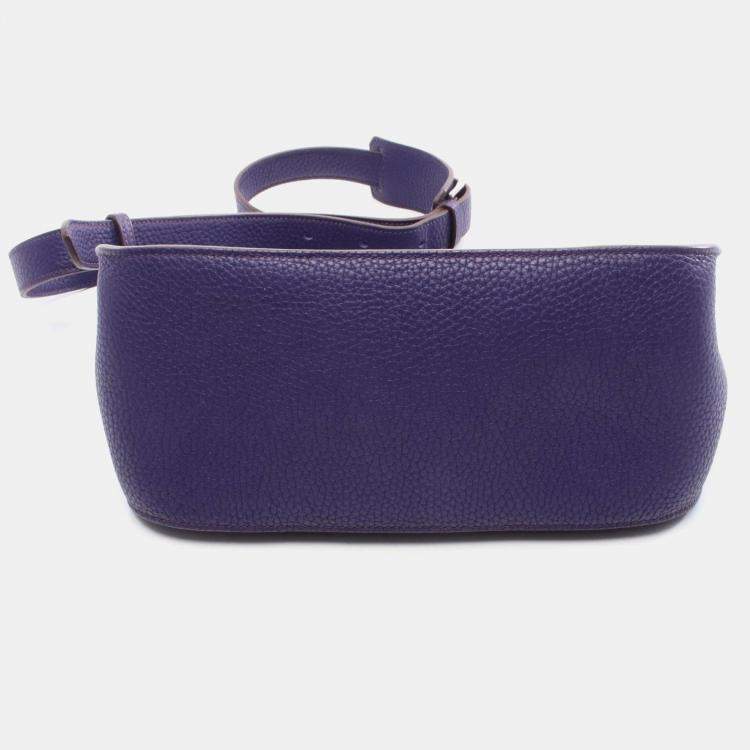 Pre Owned Hermes Jypsiere 28 Iris Turillon Clemence Leather Shoulder Bag