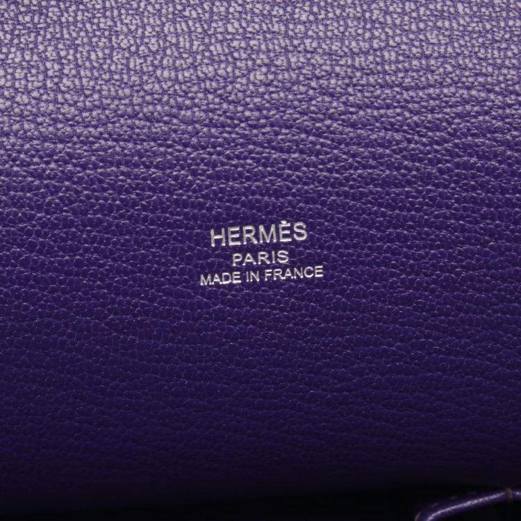 Pre Owned Hermes Jypsiere 28 Iris Turillon Clemence Leather Shoulder Bag