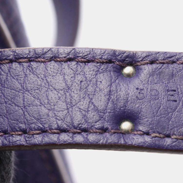 Pre Owned Hermes Jypsiere 28 Iris Turillon Clemence Leather Shoulder Bag