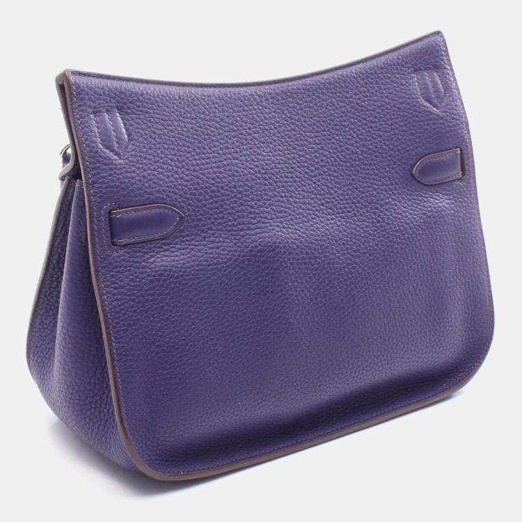Pre Owned Hermes Jypsiere 28 Iris Turillon Clemence Leather Shoulder Bag