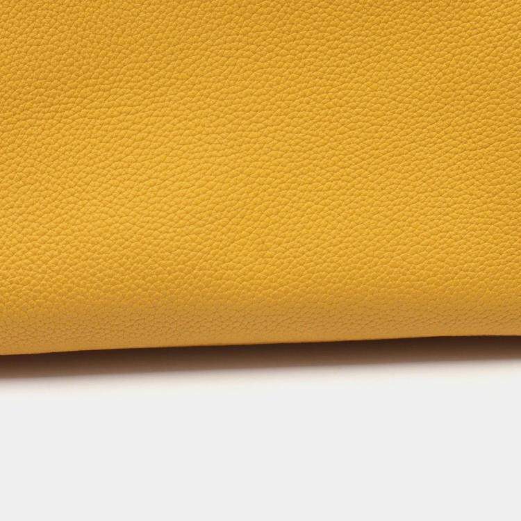 Pre Owned Hermes Birkin 30 Yellow Tone Togo Leather Tote Bag