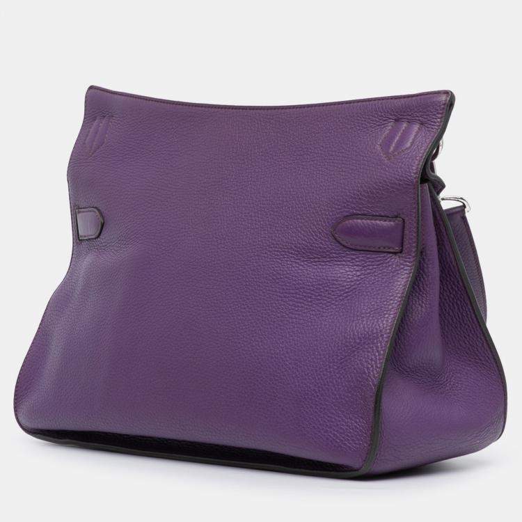 Pre Owned Hermes Purple Clemence Jypsiere 34
