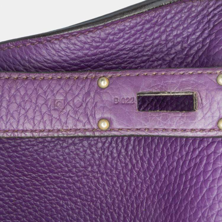 Pre Owned Hermes Purple Clemence Jypsiere 34