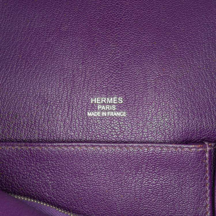 Pre Owned Hermes Purple Clemence Jypsiere 34
