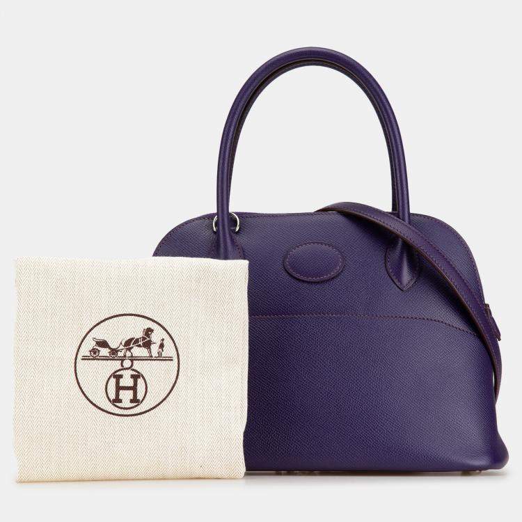 Pre Owned Hermes Purple Epsom Bolide 27