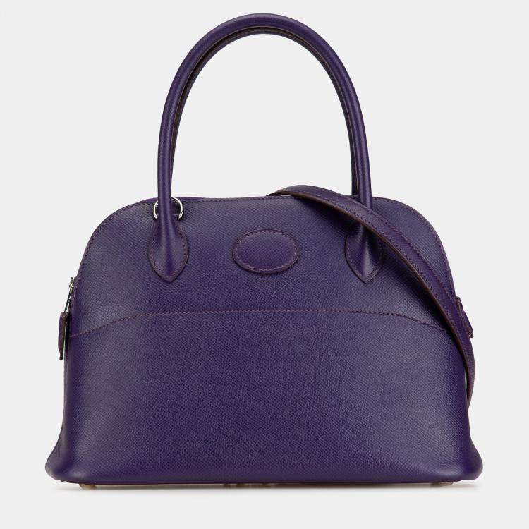 Pre Owned Hermes Purple Epsom Bolide 27