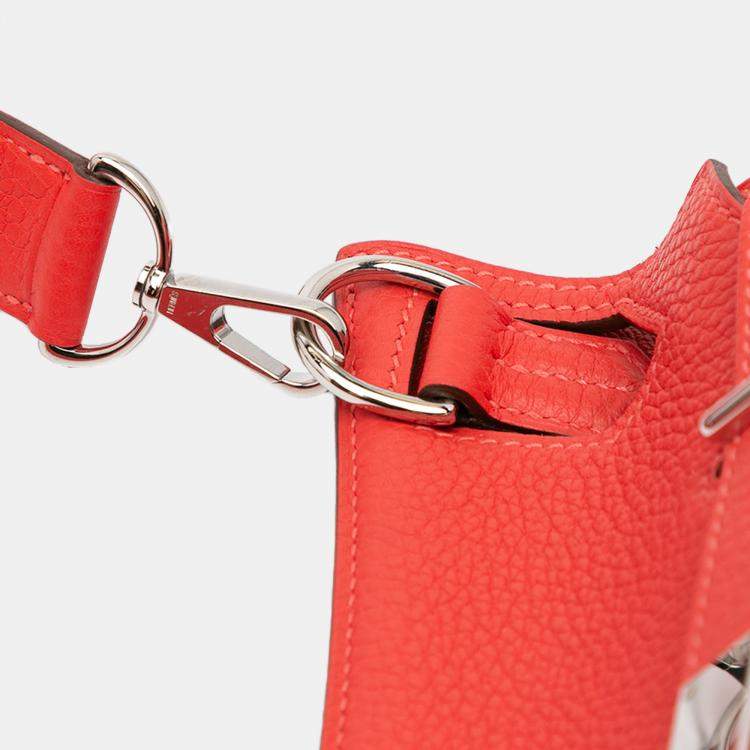 Pre Owned Hermes Red Clemence Jypsiere 28