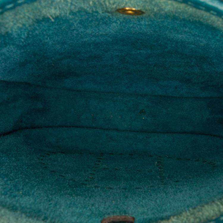 Pre Owned Hermes Blue Clemence Evelyne III TPM