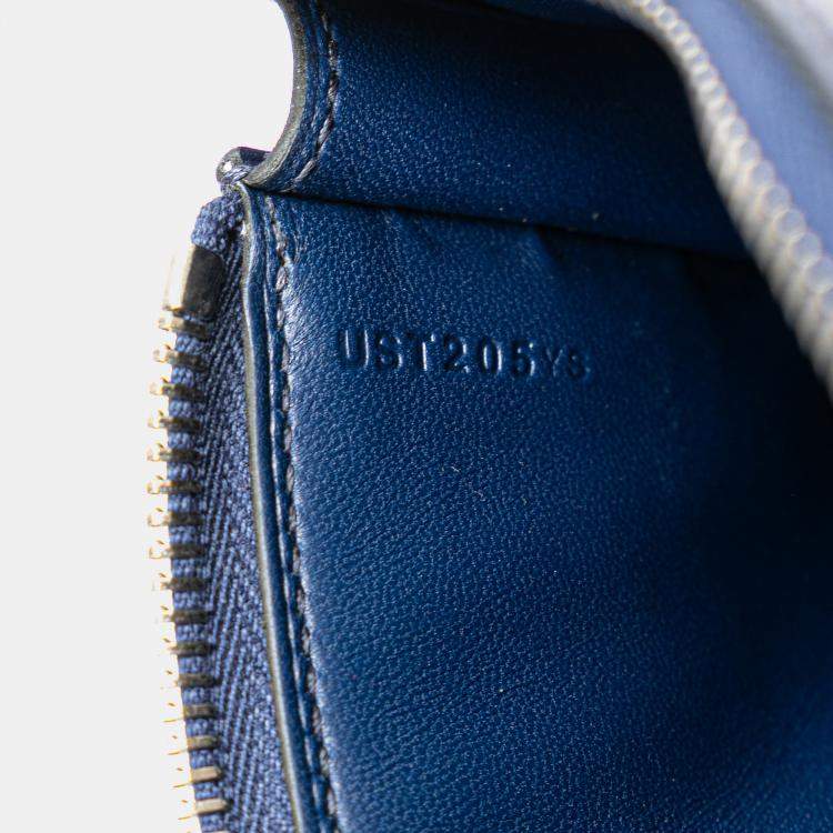 Pre Owned Hermes Blue Tadelakt Kelly Cadena Handbag