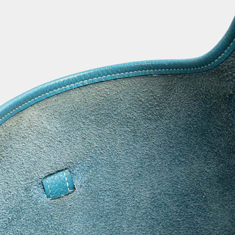Pre Owned Hermes Blue Clemence Evelyne II GM