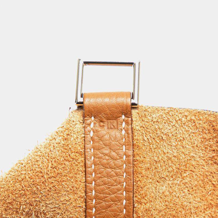 Pre Owned Hermes Brown Clemence Picotin 22