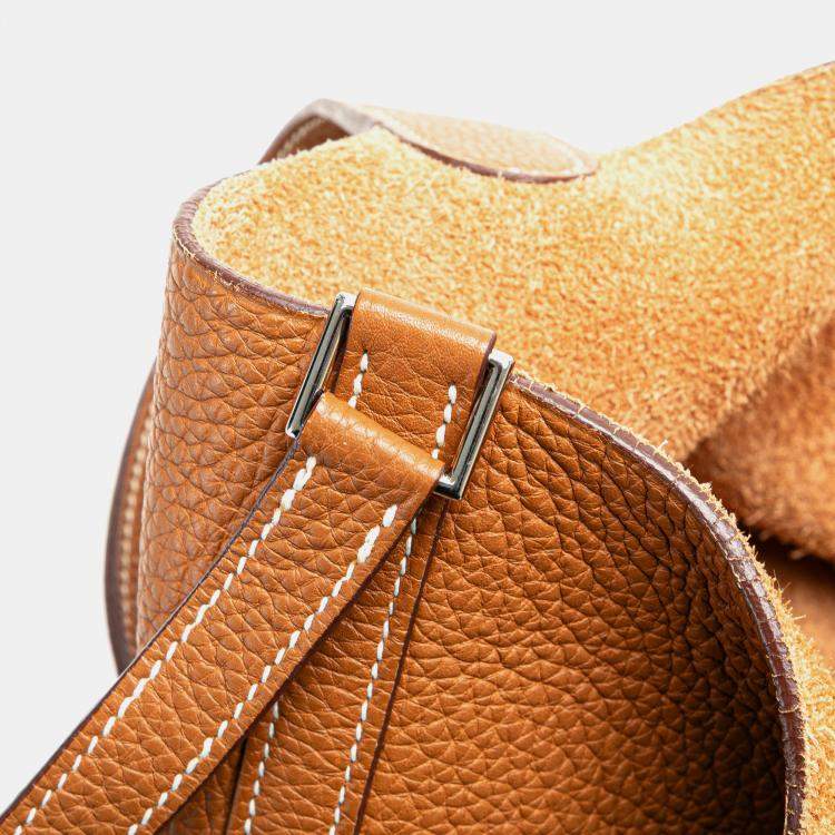 Pre Owned Hermes Brown Clemence Picotin 22