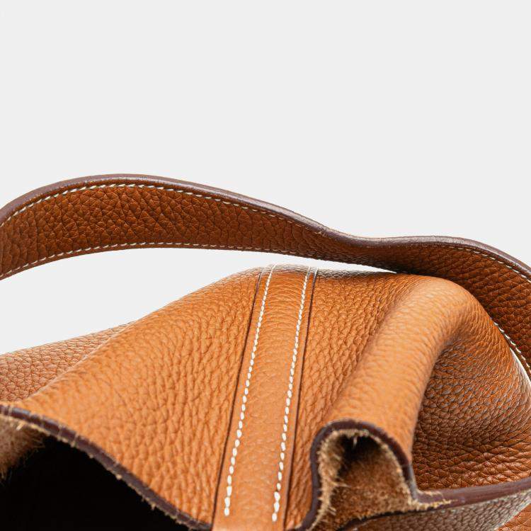 Pre Owned Hermes Brown Clemence Picotin 22