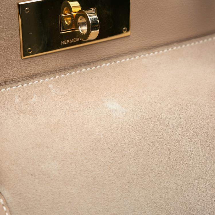 Pre Owned Hermes Brown Veau Grizzly and Swift Toolbox 33