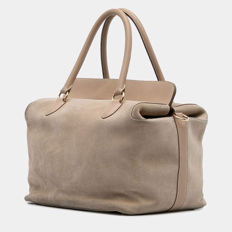 Pre Owned Hermes Brown Veau Grizzly and Swift Toolbox 33