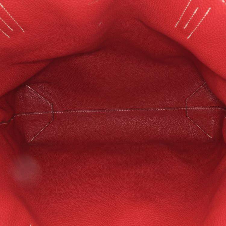 Pre Owned Hermes Pink Red Clemence Double Sens 36