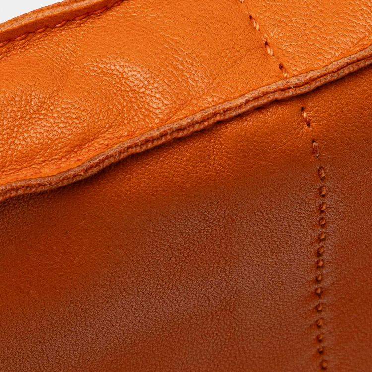Pre Owned Hermes Orange Milo Clou de Selle Crossbody