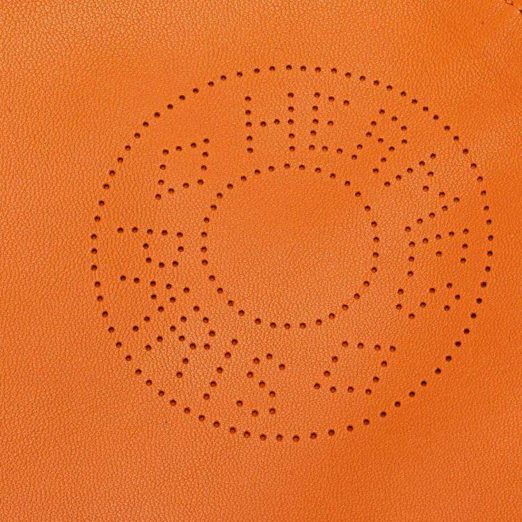 Pre Owned Hermes Orange Milo Clou de Selle Crossbody