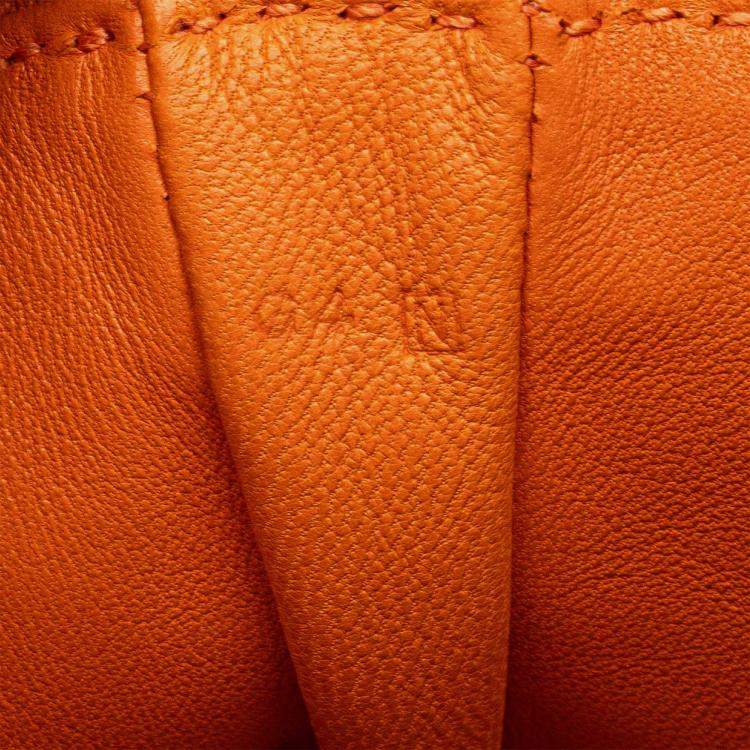 Pre Owned Hermes Orange Milo Clou de Selle Crossbody