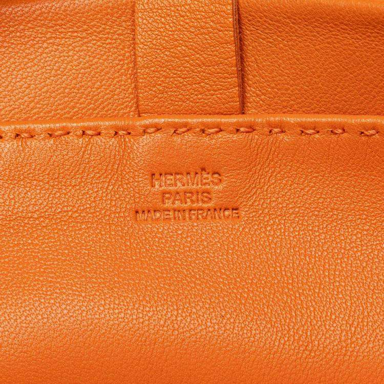 Pre Owned Hermes Orange Milo Clou de Selle Crossbody