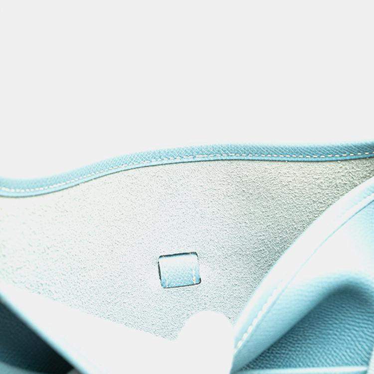 Pre Owned Hermes Blue Clemence Evelyne II PM