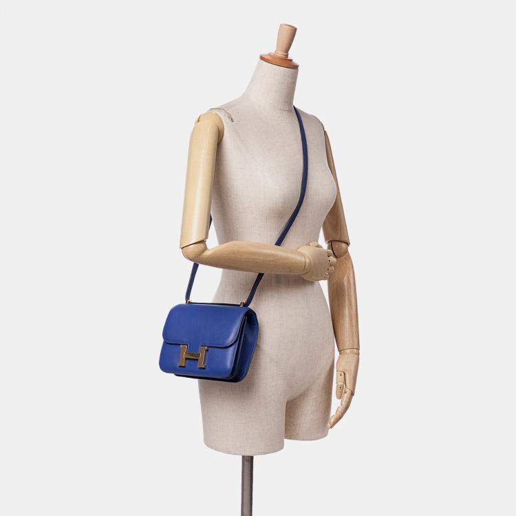 Pre Owned Hermes Blue Mini Swift Constance 18
