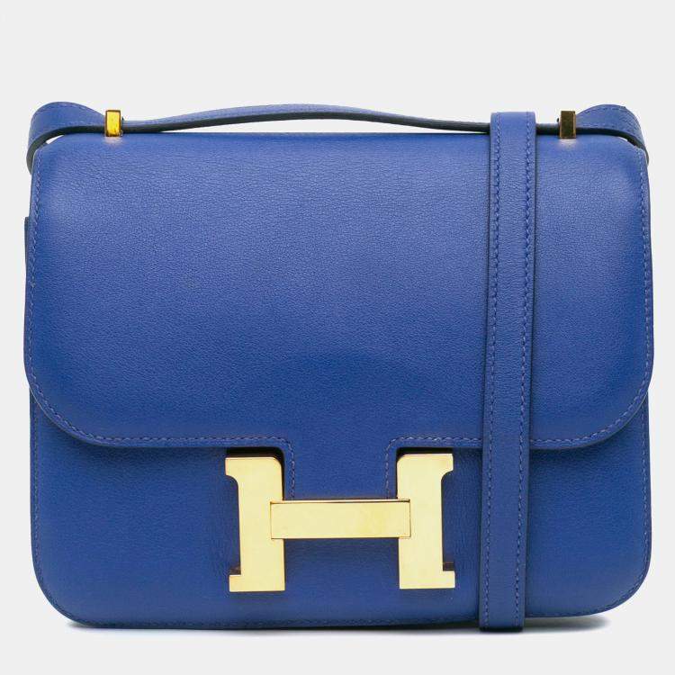Pre Owned Hermes Blue Mini Swift Constance 18