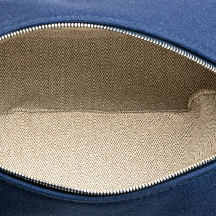 Pre Owned Hermes Blue Green Small Toile Bride A Brac Case