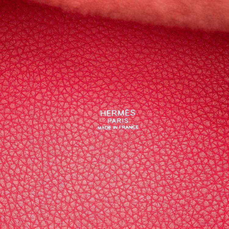 Pre Owned Hermes Pink Clemence Picotin Lock 18