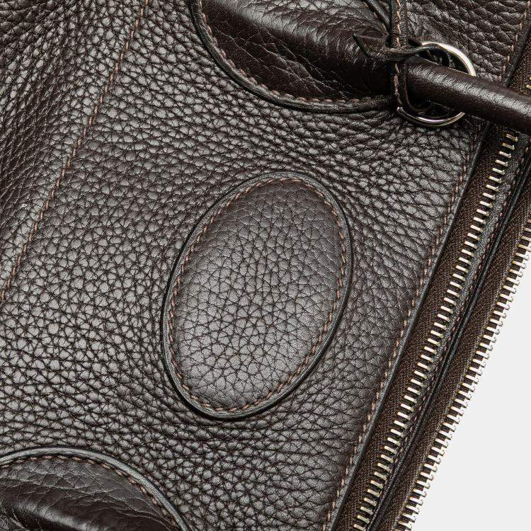 Pre Owned Hermes Brown Clemence Bolide 35