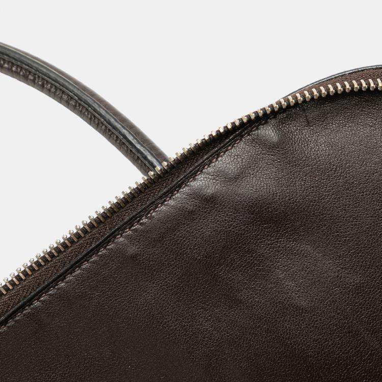 Pre Owned Hermes Brown Clemence Bolide 35