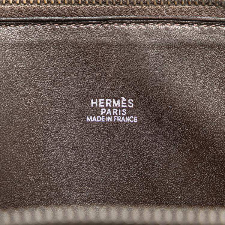 Pre Owned Hermes Brown Clemence Bolide 35