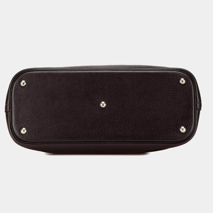 Pre Owned Hermes Brown Clemence Bolide 35