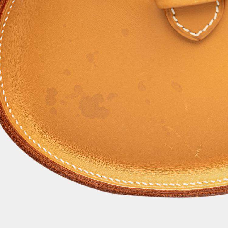 Pre Owned Hermes Blue Brown Denim and Calfskin Sac Doremi 33