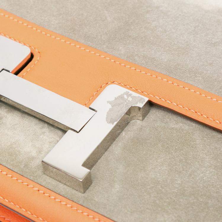 Pre Owned Hermes Orange Doblis and Swift Constance 24