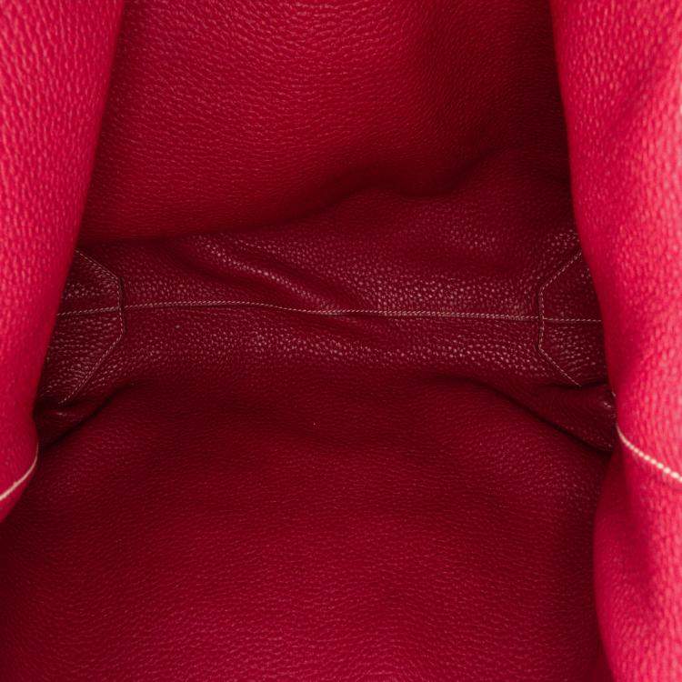 Pre Owned Hermes Pink Red Clemence Double Sens 36